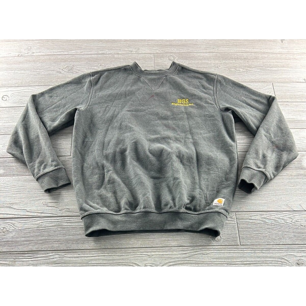 Carhartt Men's K124 026 Gray Crew Neck Sweater Gray Size Medium "HGS Engineer"
